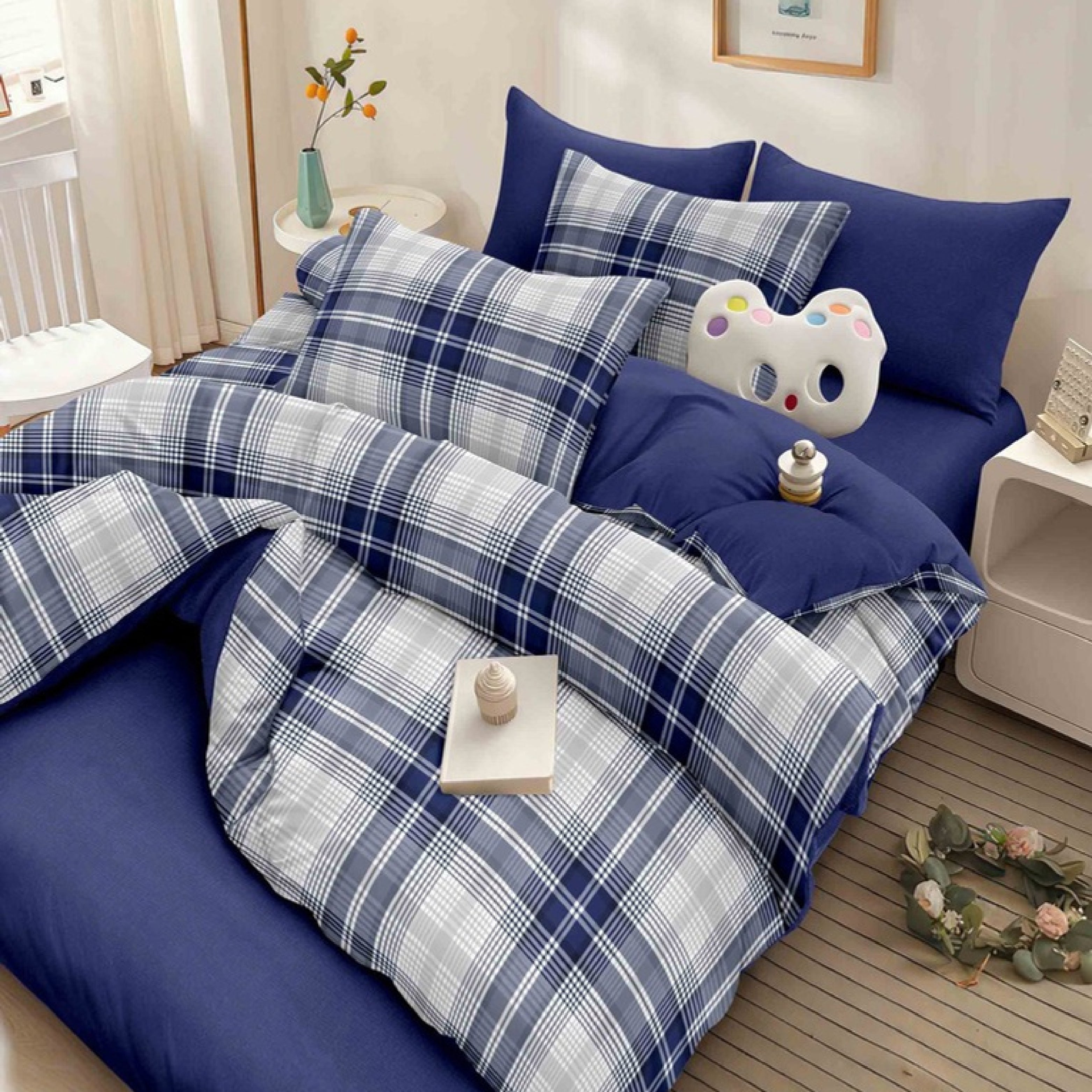Stroke King Size Bed Sheet Set with Pillow Covers by Florida