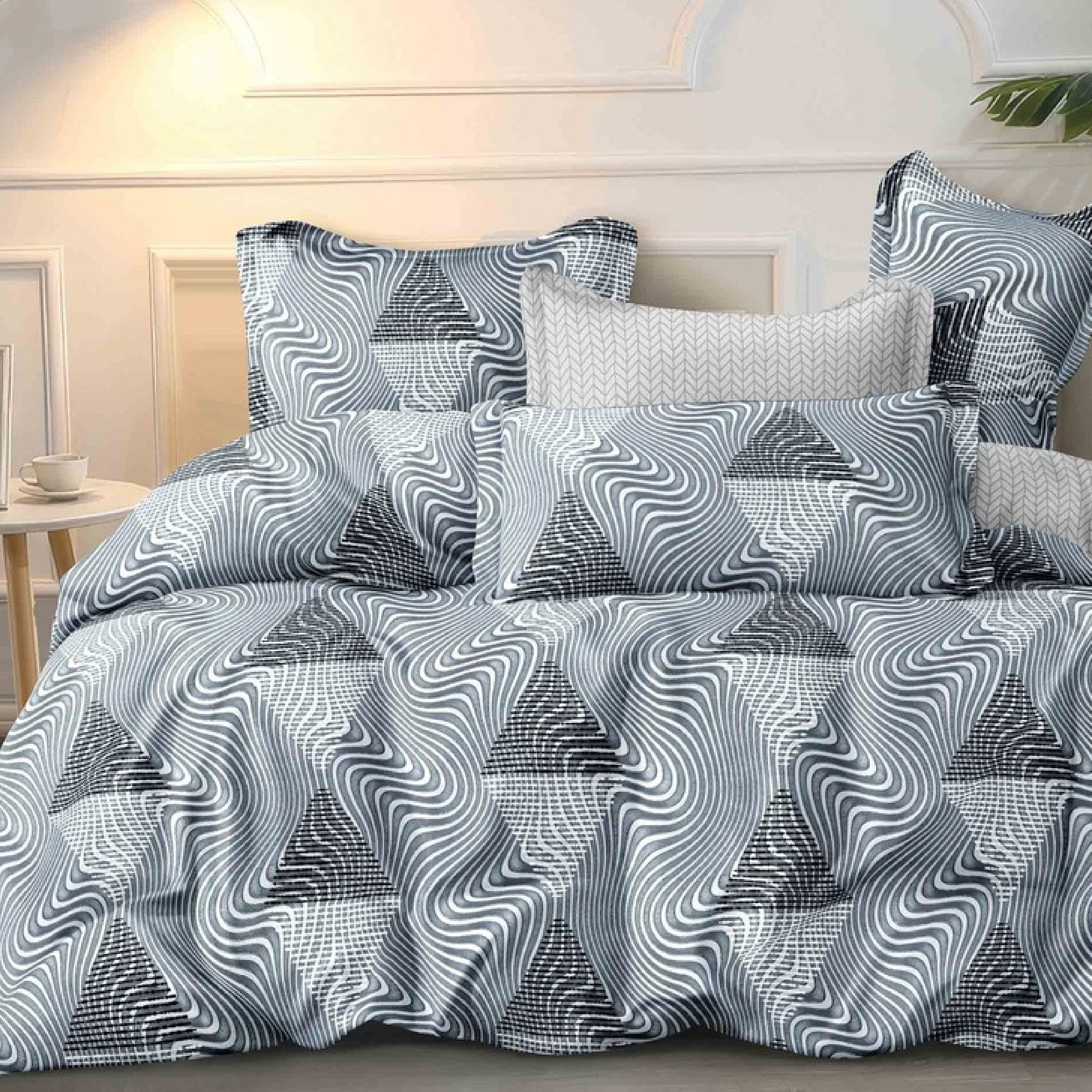 Stroke King Size Bed Sheet Set with Pillow Covers by Florida