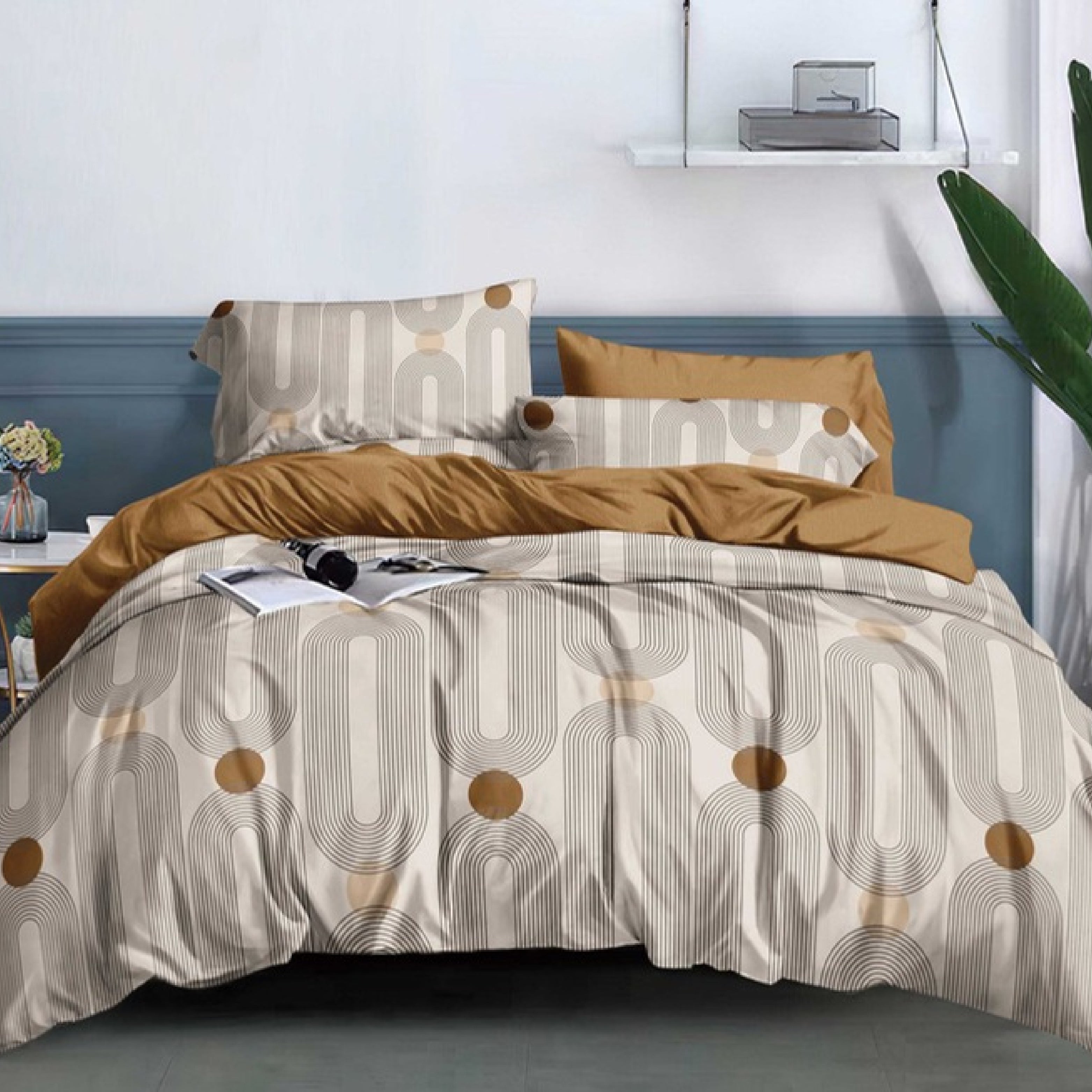Stroke King Size Bed Sheet Set with Pillow Covers by Florida