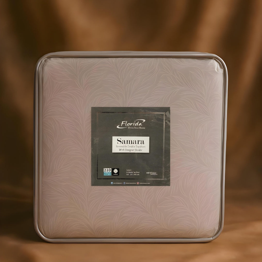 Samara 210 TC Cotton Top Sheet by Florida - Dohar for Single & Double Bed
