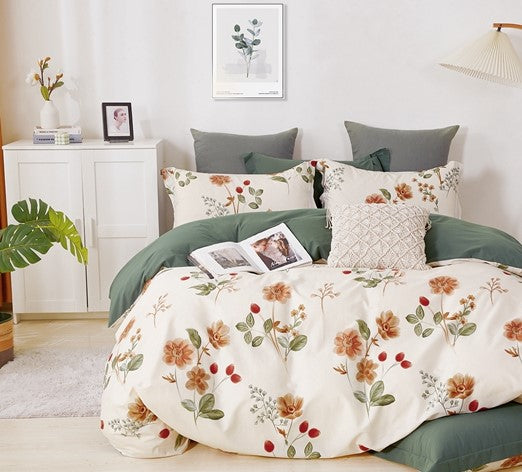 San Diego 250 TC King Size 100% Cotton Imported Bed Sheet Set with 2 Pillow Covers by Florida