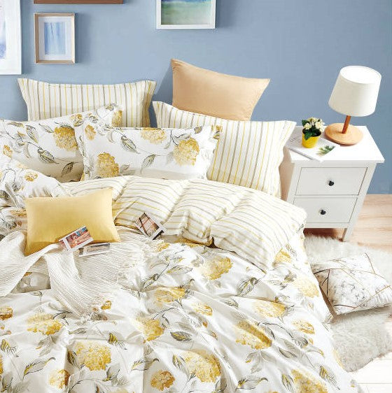 San Diego 250 TC King Size 100% Cotton Imported Bed Sheet Set with 2 Pillow Covers by Florida