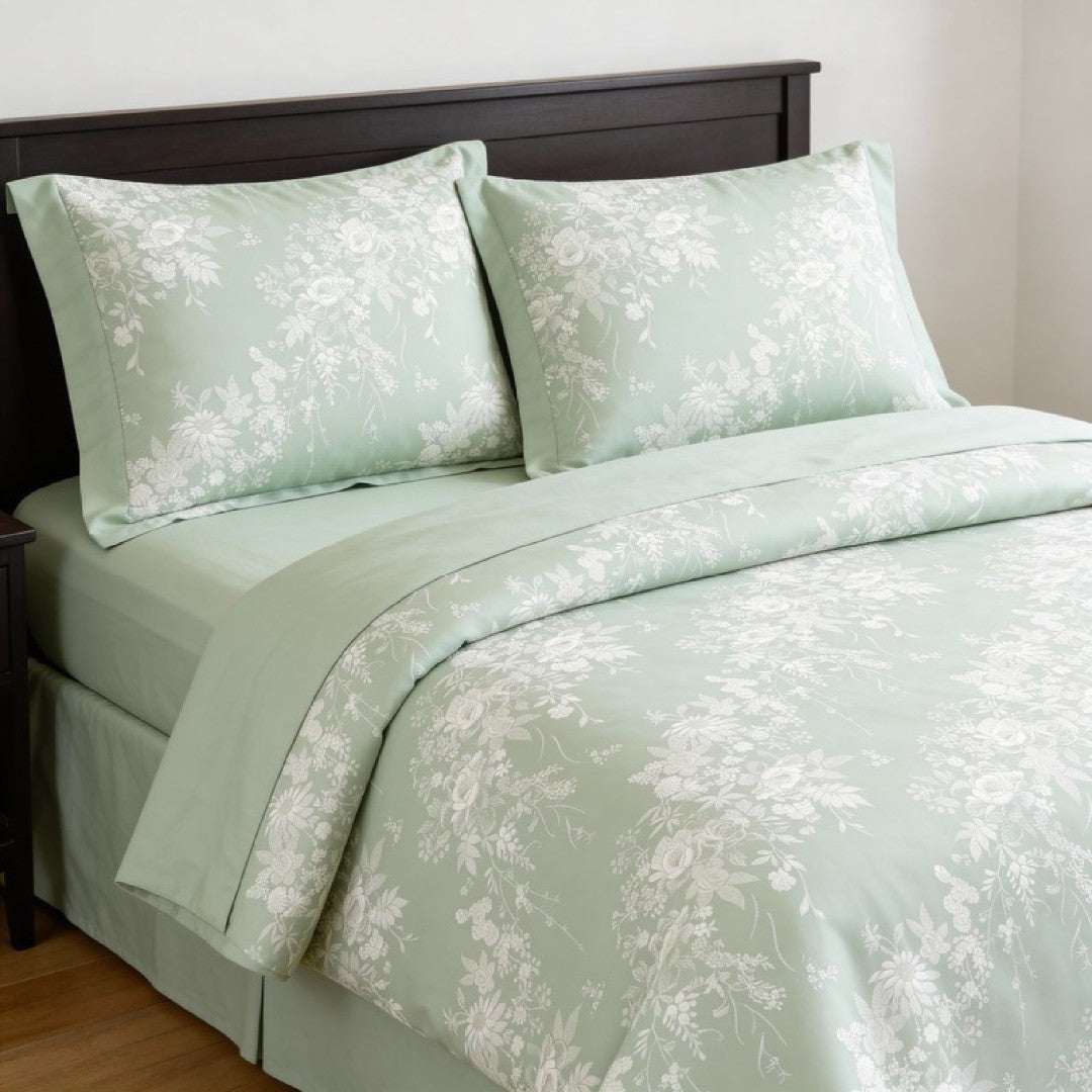 Streaks 100% Cotton 400 TC King Size Bedsheet Set with 2 Pillow Cover by Florida