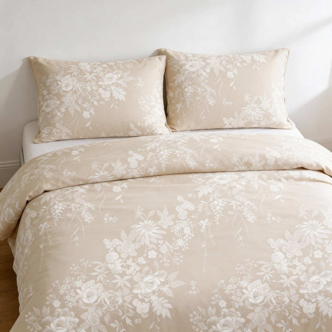 Streaks 100% Cotton 400 TC King Size Bedsheet Set with 2 Pillow Cover by Florida