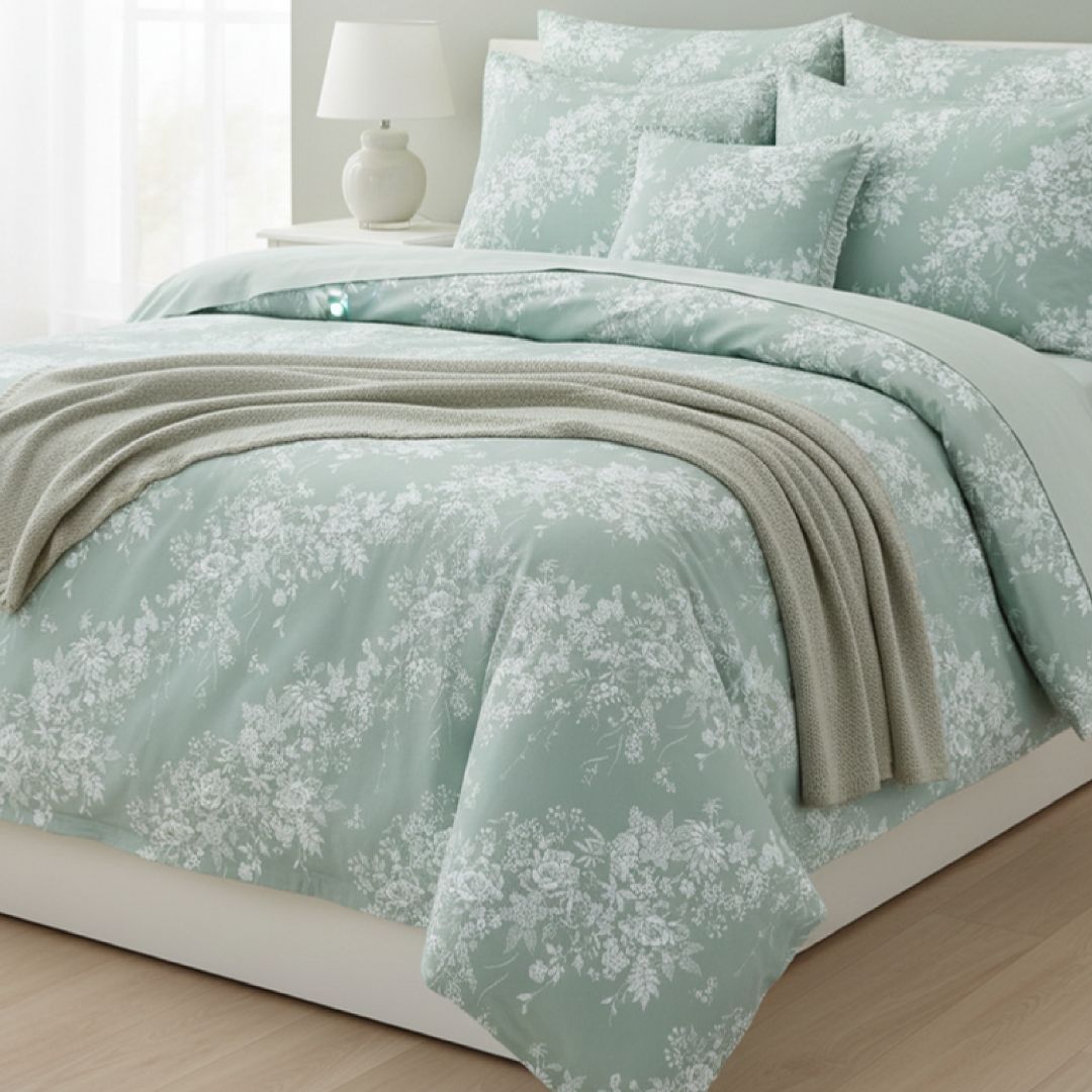 Streaks 100% Cotton 400 TC King Size Bedsheet Set with 2 Pillow Cover by Florida