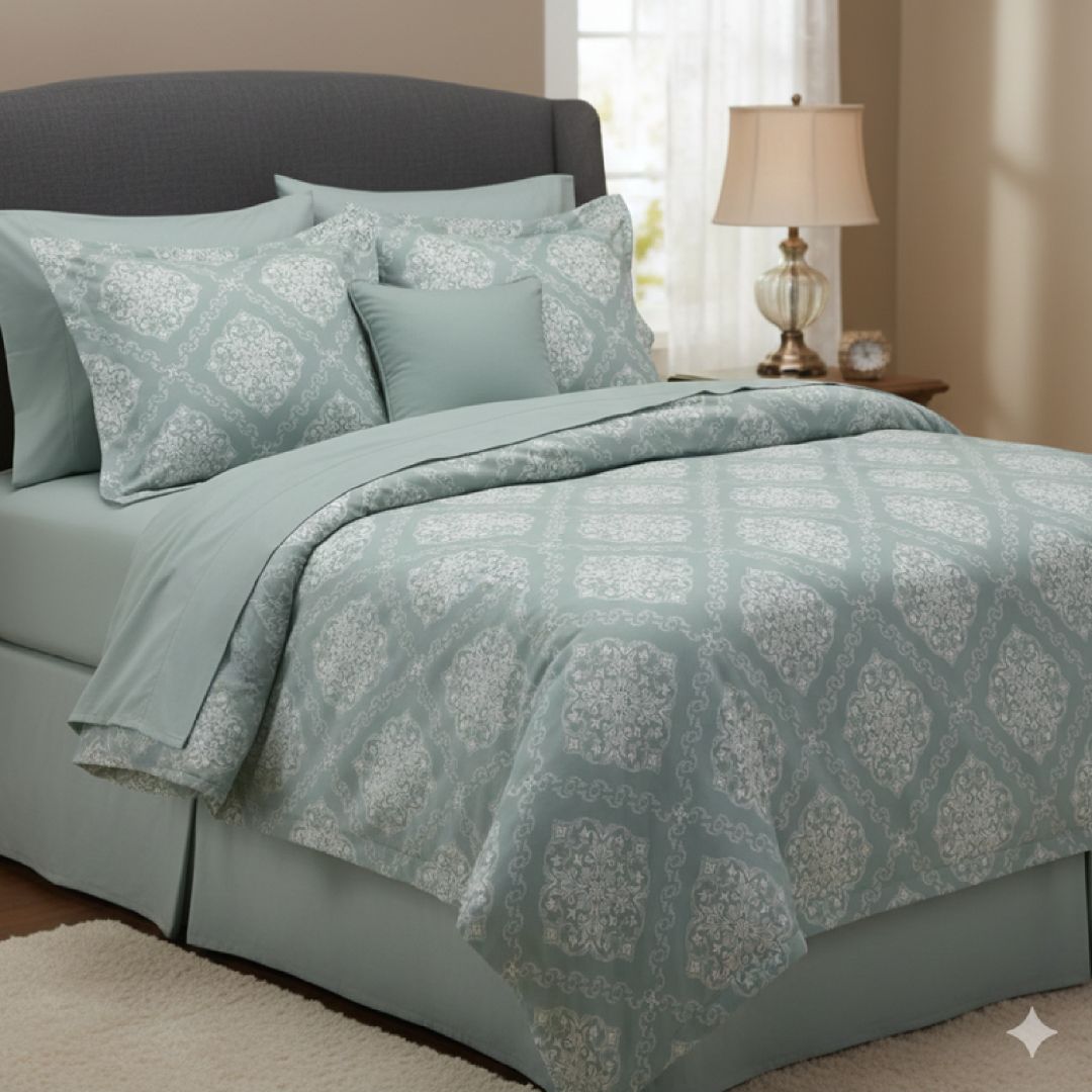 Streaks 100% Cotton 400 TC King Size Bedsheet Set with 2 Pillow Cover by Florida