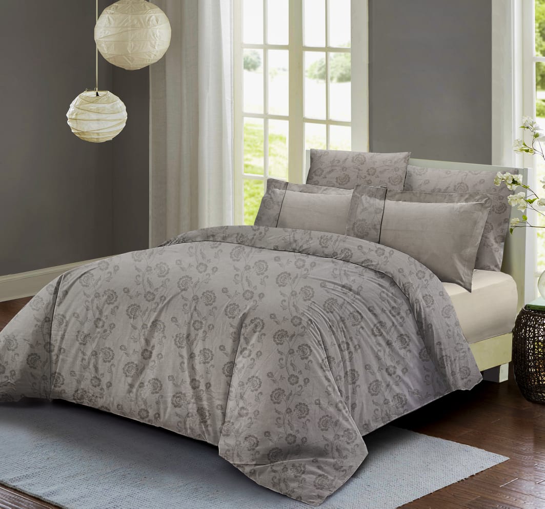 Venice King size 300 TC 100% Cotton Bed Sheet set with 4 Pillow Covers for Double Bed