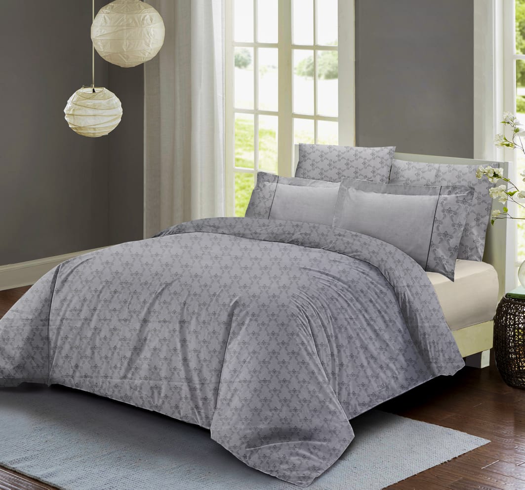 Venice King size 300 TC 100% Cotton Bed Sheet set with 4 Pillow Covers for Double Bed