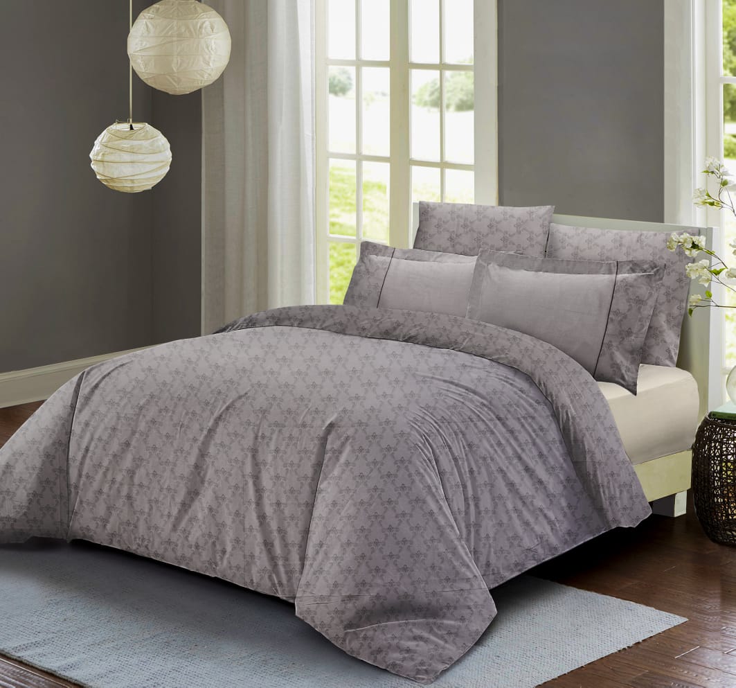 Venice King size 300 TC 100% Cotton Bed Sheet set with 4 Pillow Covers for Double Bed