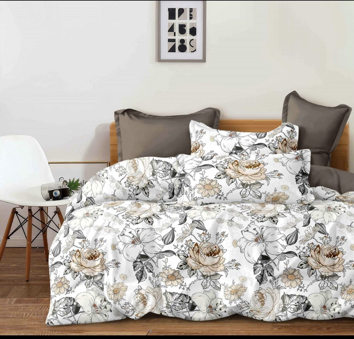 Venus King Size Bed Sheet Set with 2 Pillow Cover for Double Bed