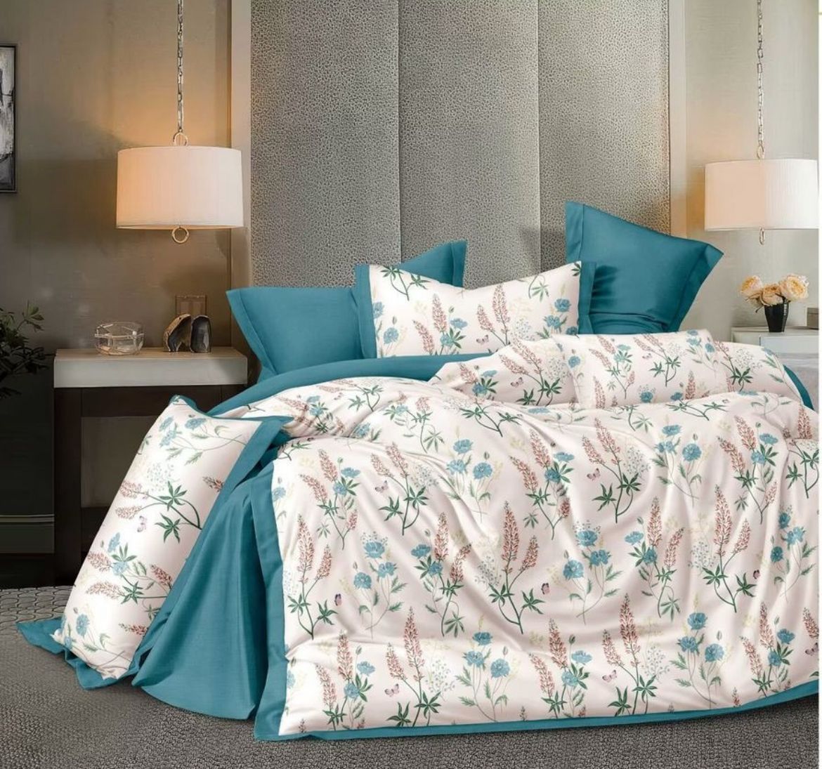Venus King Size Bed Sheet Set with 2 Pillow Cover for Double Bed