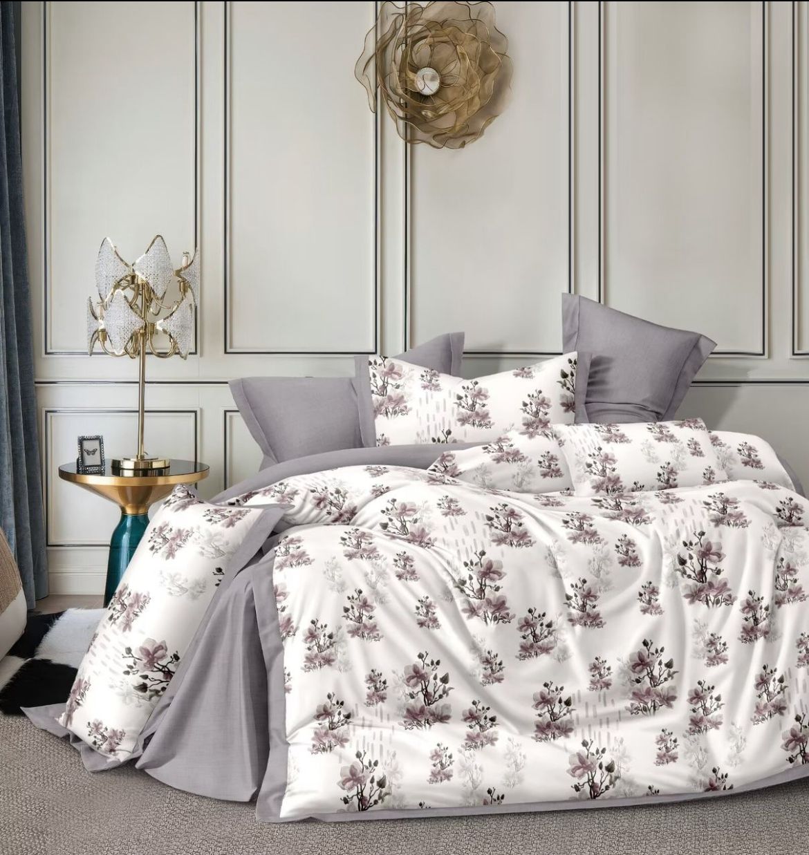 Venus King Size Bed Sheet Set with 2 Pillow Cover for Double Bed
