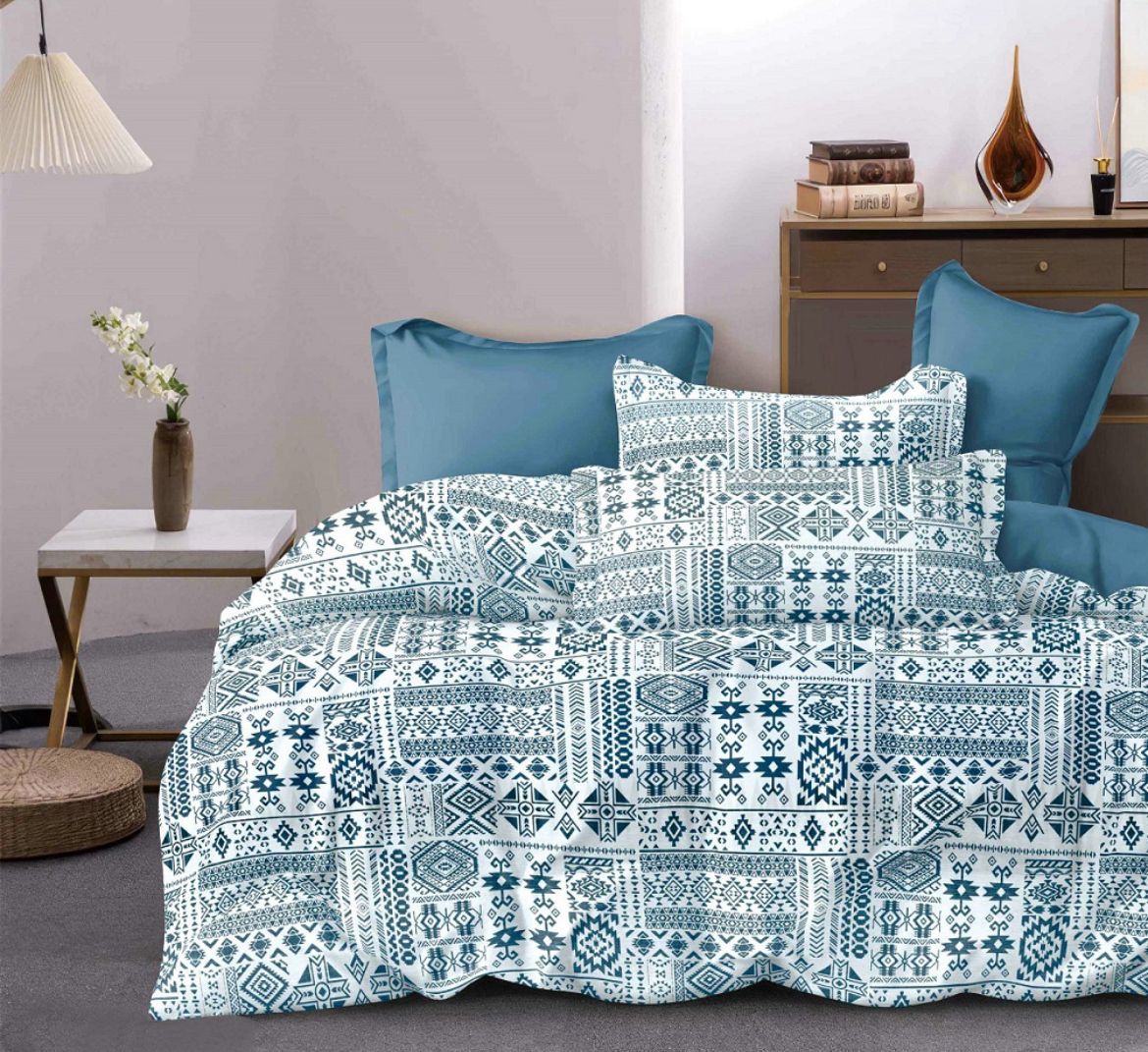 Venus King Size Bed Sheet Set with 2 Pillow Cover for Double Bed