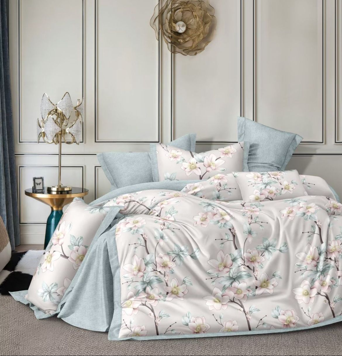 Venus King Size Bed Sheet Set with 2 Pillow Cover for Double Bed