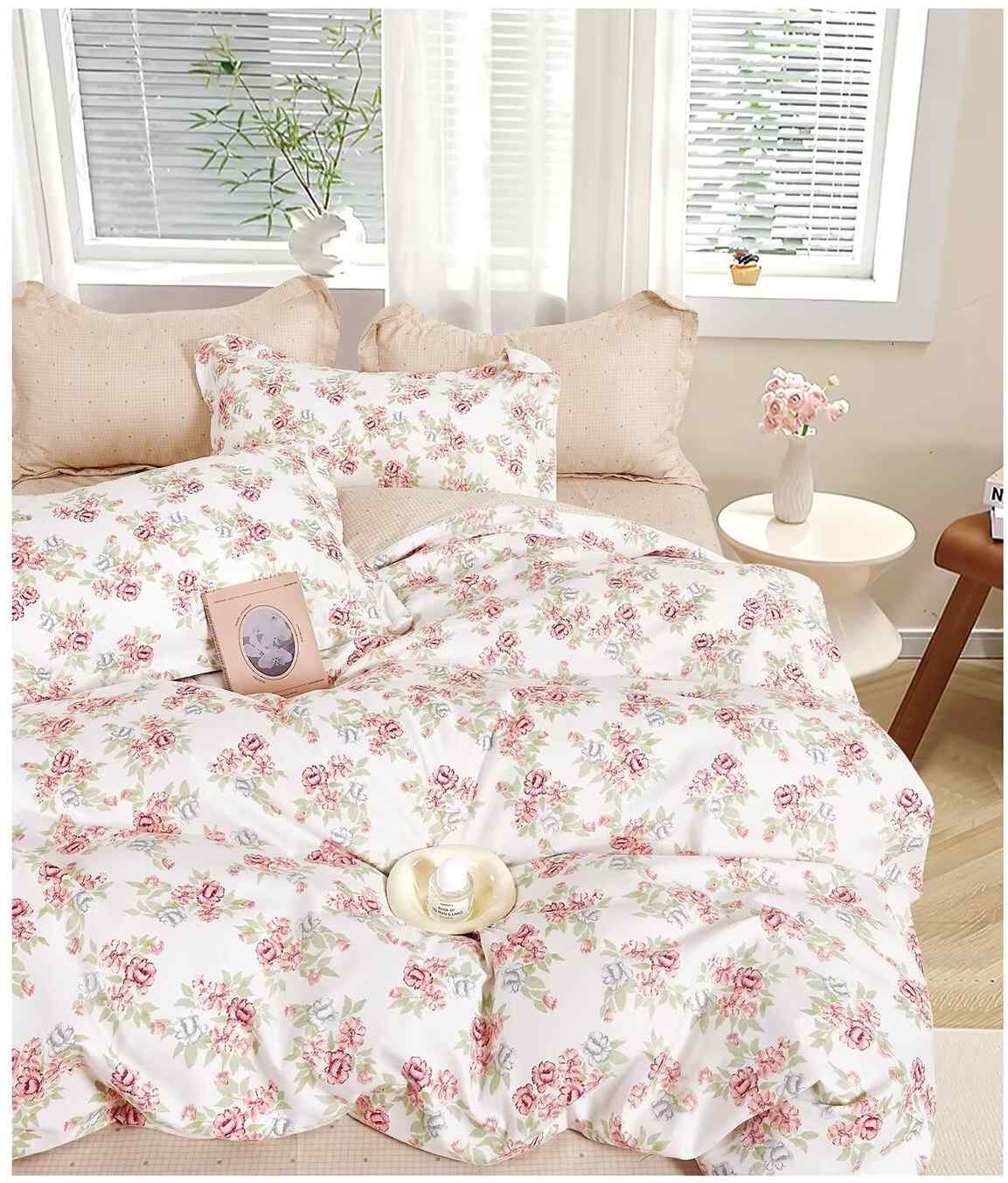 Florida Winkle Premium Quality Imported King Size Elastic Fitted Bedsheet with Coordinated Pillow Covers