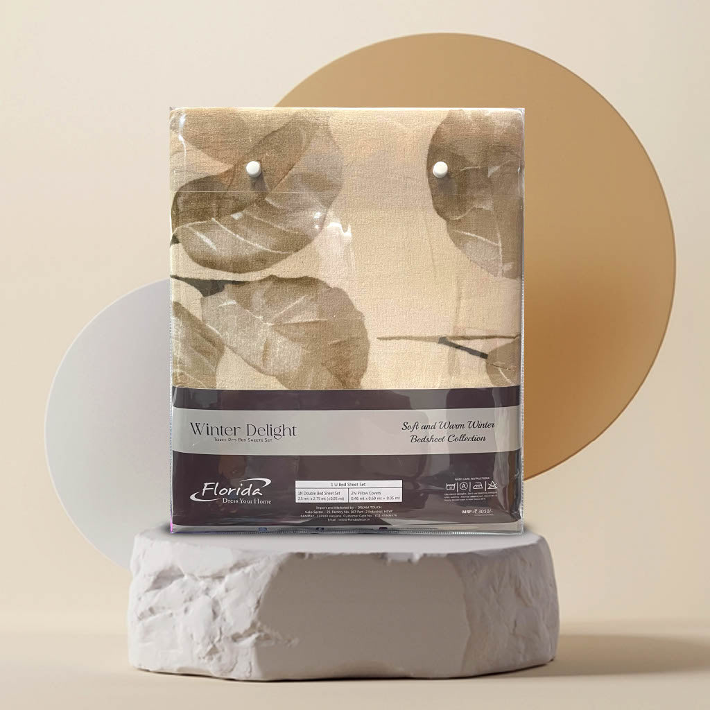 Florida Winter Delight King Size Warm Bed Sheet for Winter