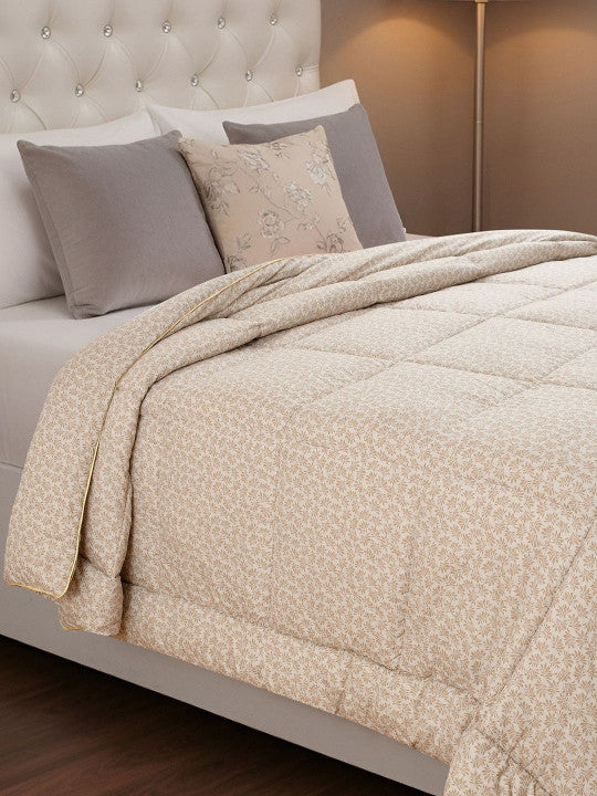 Florida Floral Reversible Double Bed Comforter | 250 GSM Virgin Microfiber Filling | Ultra Soft AC Comforter | Lightweight All Season Quilt with Piping Edge