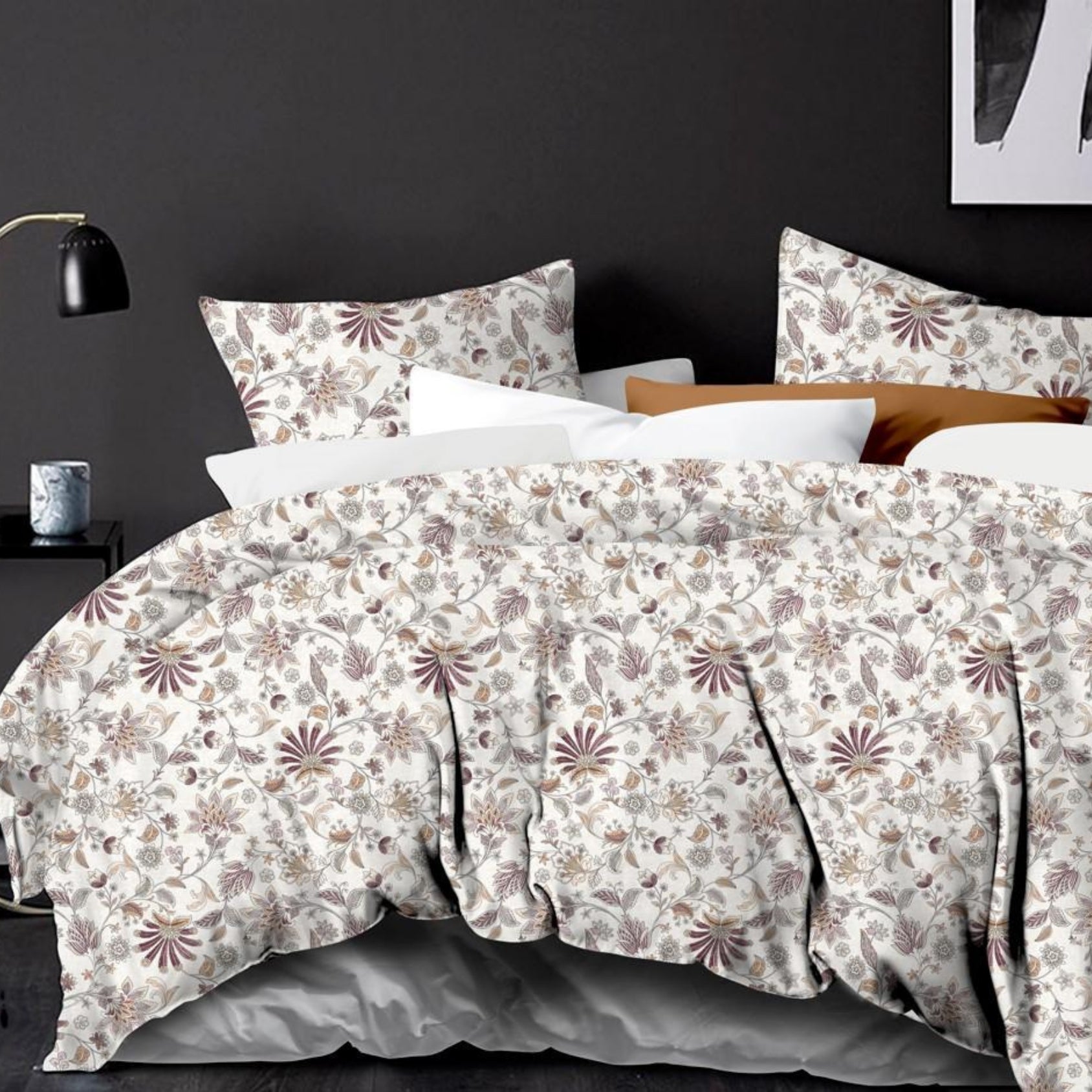 Adorn King Size Bed Sheet Set in Box Packaging with Pillow Covers by Florida