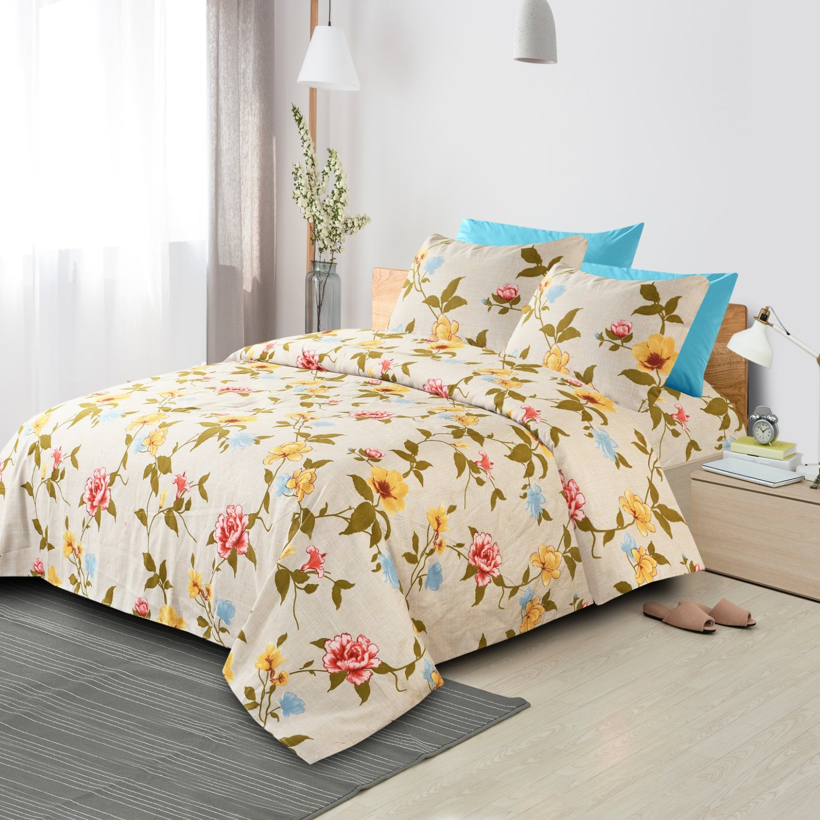 Adorn King Size Bed Sheet Set in Box Packaging with Pillow Covers by Florida
