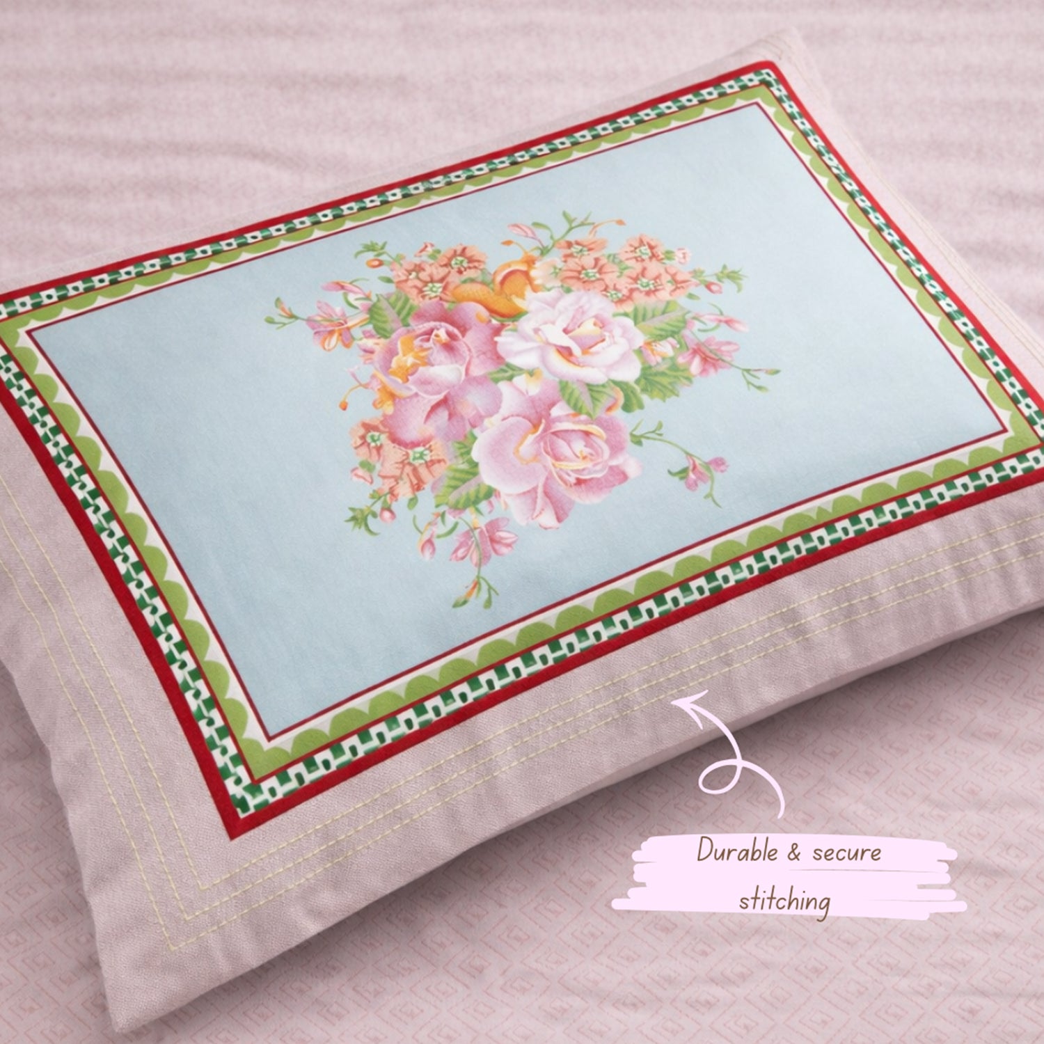 Florida King Size Cotton Panel Bedsheet with 2 Pillow Covers