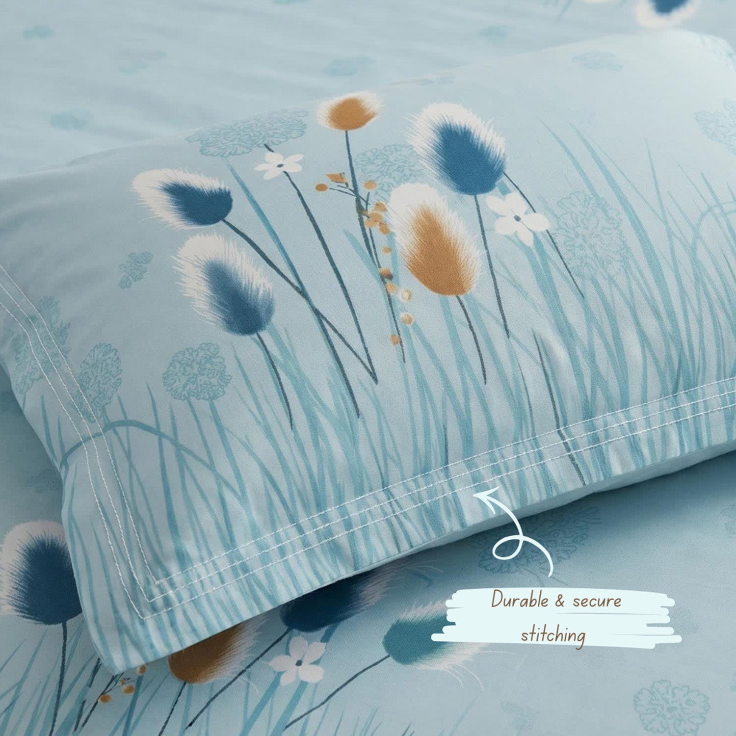 Florida King Size Cotton Panel Bedsheet with 2 Pillow Covers