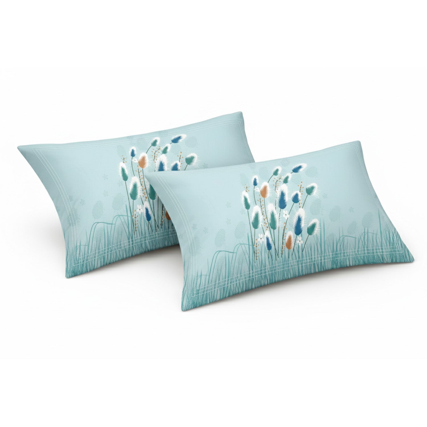 Florida King Size Cotton Panel Bedsheet with 2 Pillow Covers