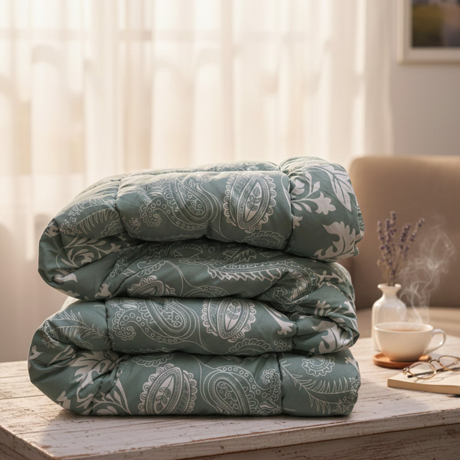 Florida Super Soft All Season Fluffy Reversible Double Bed (AC Quilt/Blanket) Comforter