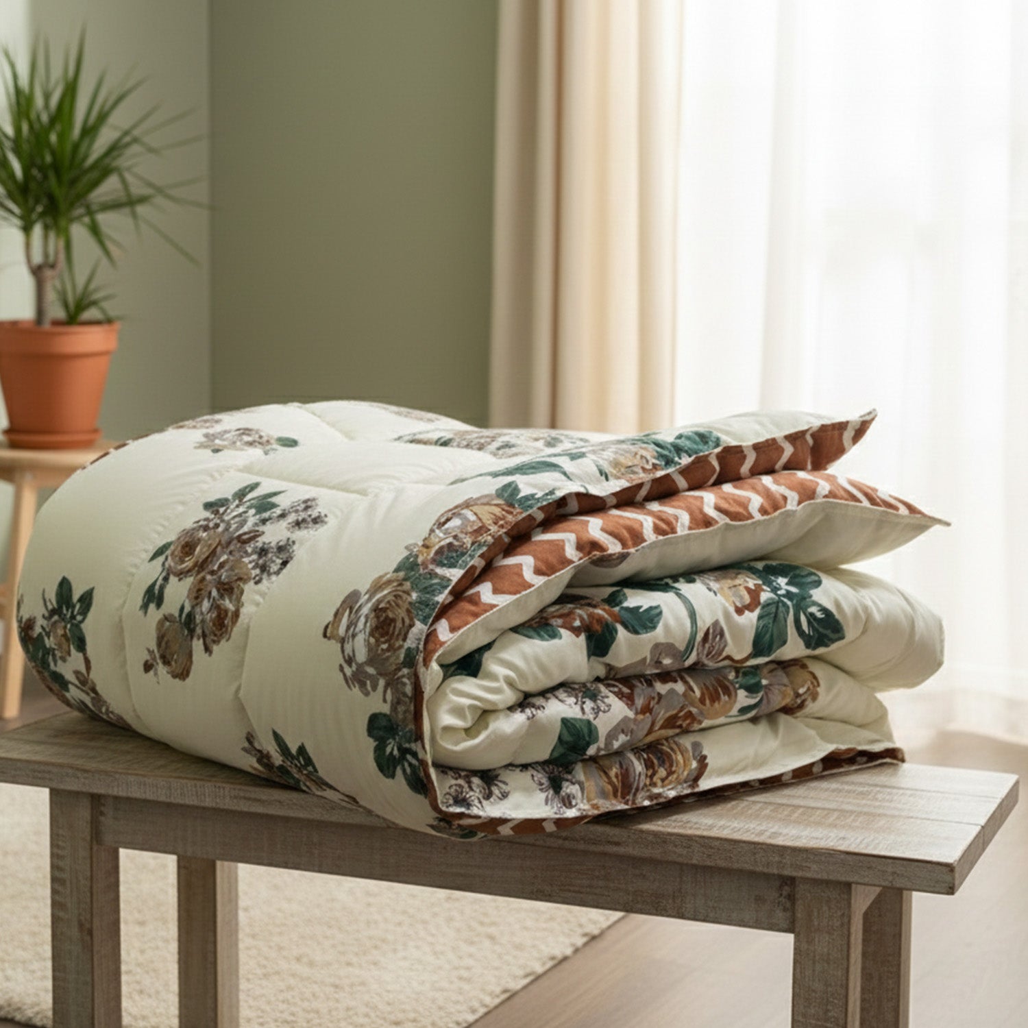 Florida Super Soft All Season Fluffy Reversible Double Bed (AC Quilt/Blanket) Comforter