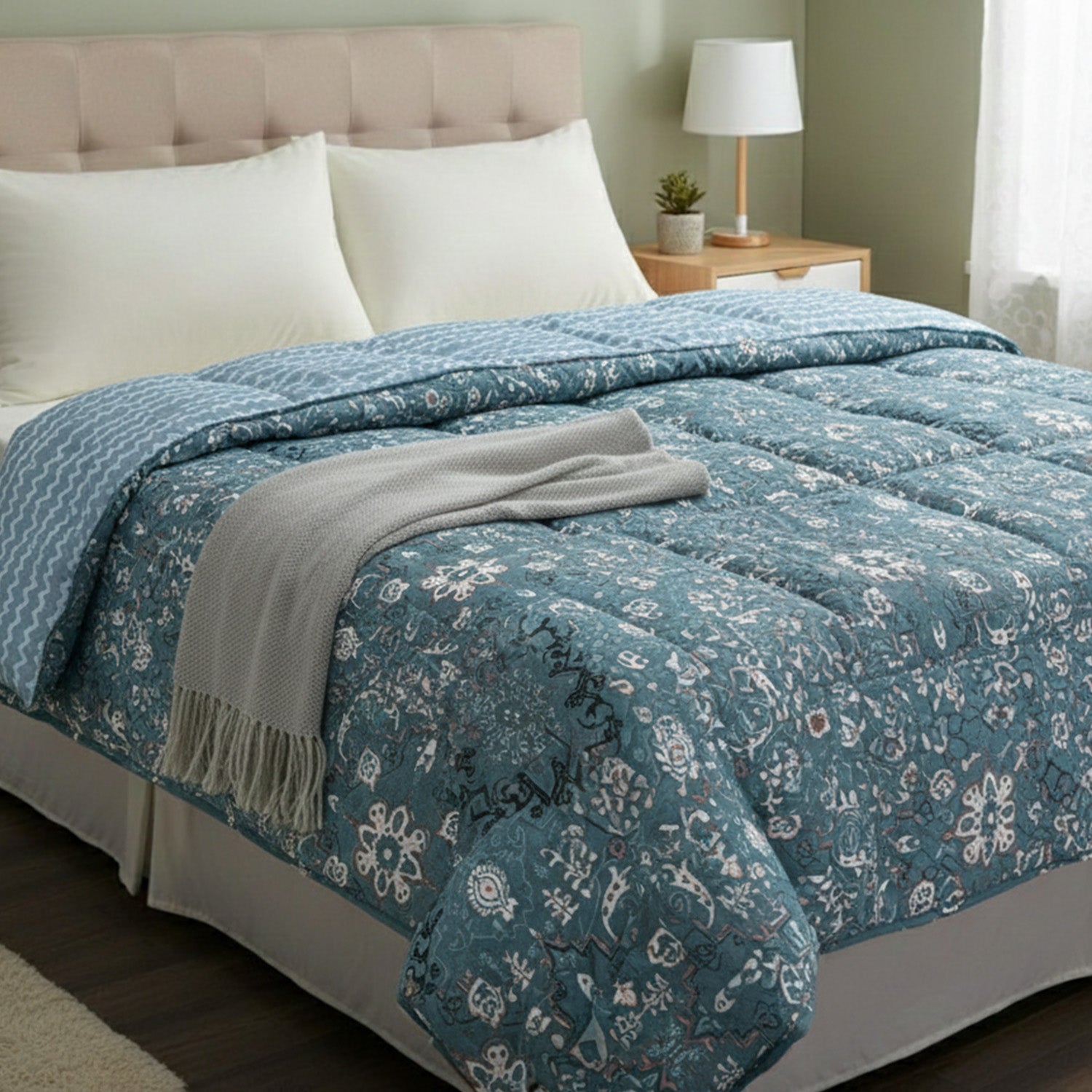 Florida Super Soft All Season Fluffy Reversible Double Bed (AC Quilt/Blanket) Comforter