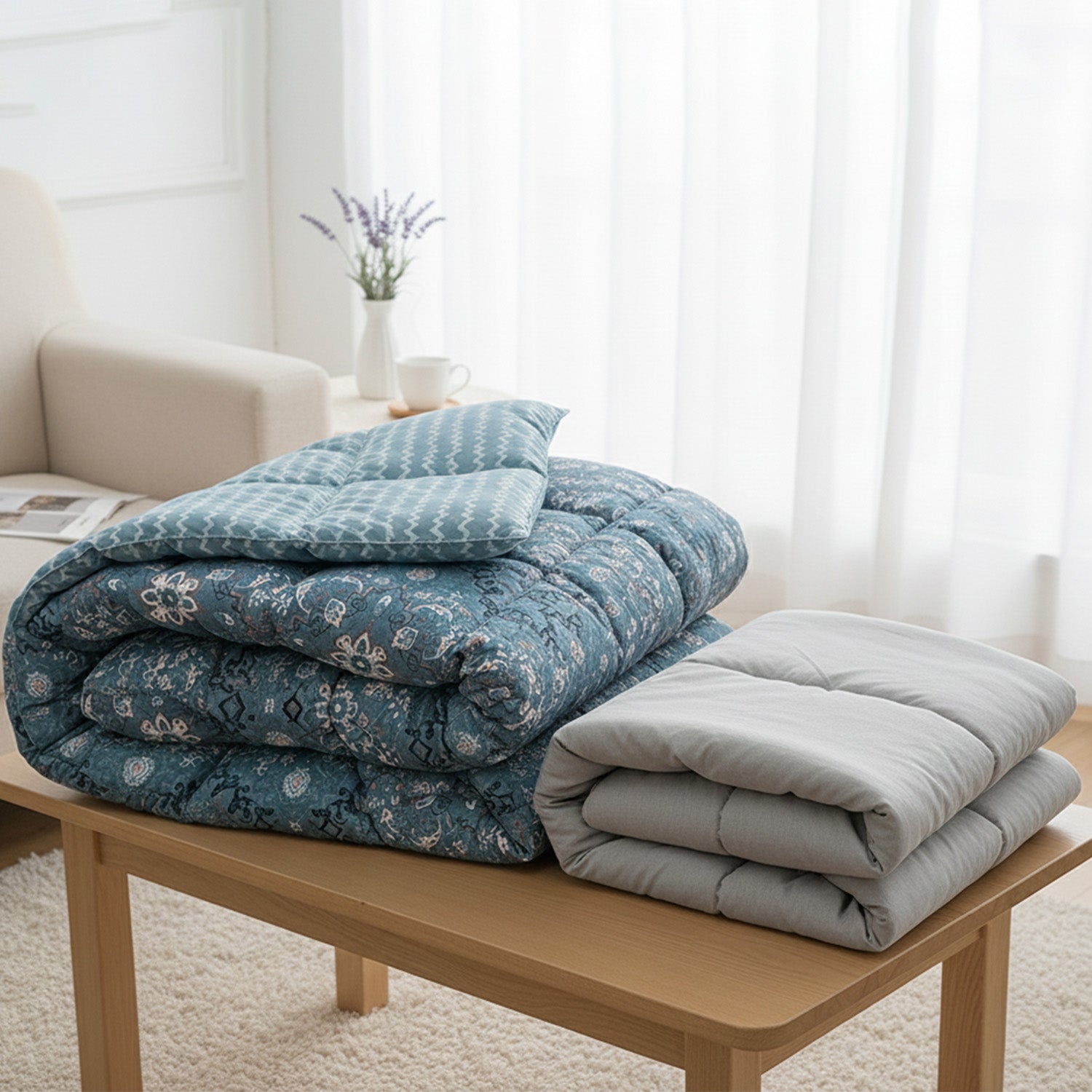 Florida Super Soft All Season Fluffy Reversible Double Bed (AC Quilt/Blanket) Comforter