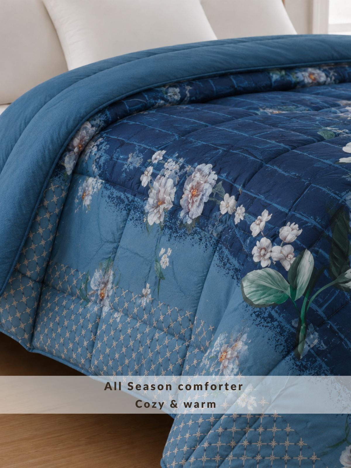 Florida Korean Filling 250 GSM Luxury Reversible Double Bed Comforter - Ultra Soft for All Season AC Quilt