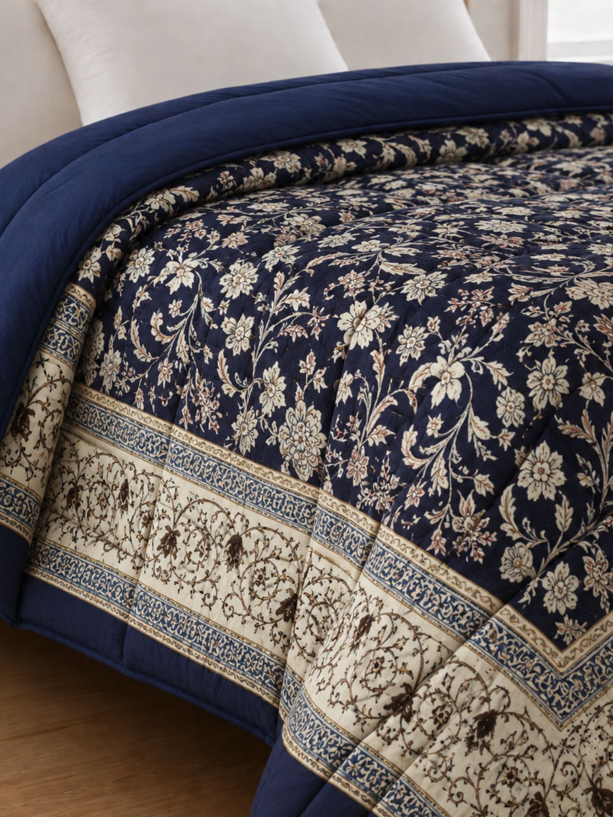 Florida Korean Filling 250 GSM Luxury Reversible Double Bed Comforter - Ultra Soft for All Season AC Quilt
