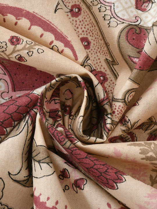 Rangriti King Size 100% Pure Cotton Ethnic Motifs 160 TC Bed Sheet Set with Pillow Covers by Florida