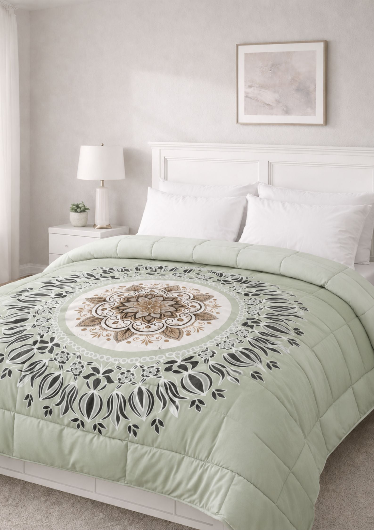 Florida Korean Filling 250 GSM Luxury Reversible Double Bed Comforter - Ultra Soft for All Season AC Quilt