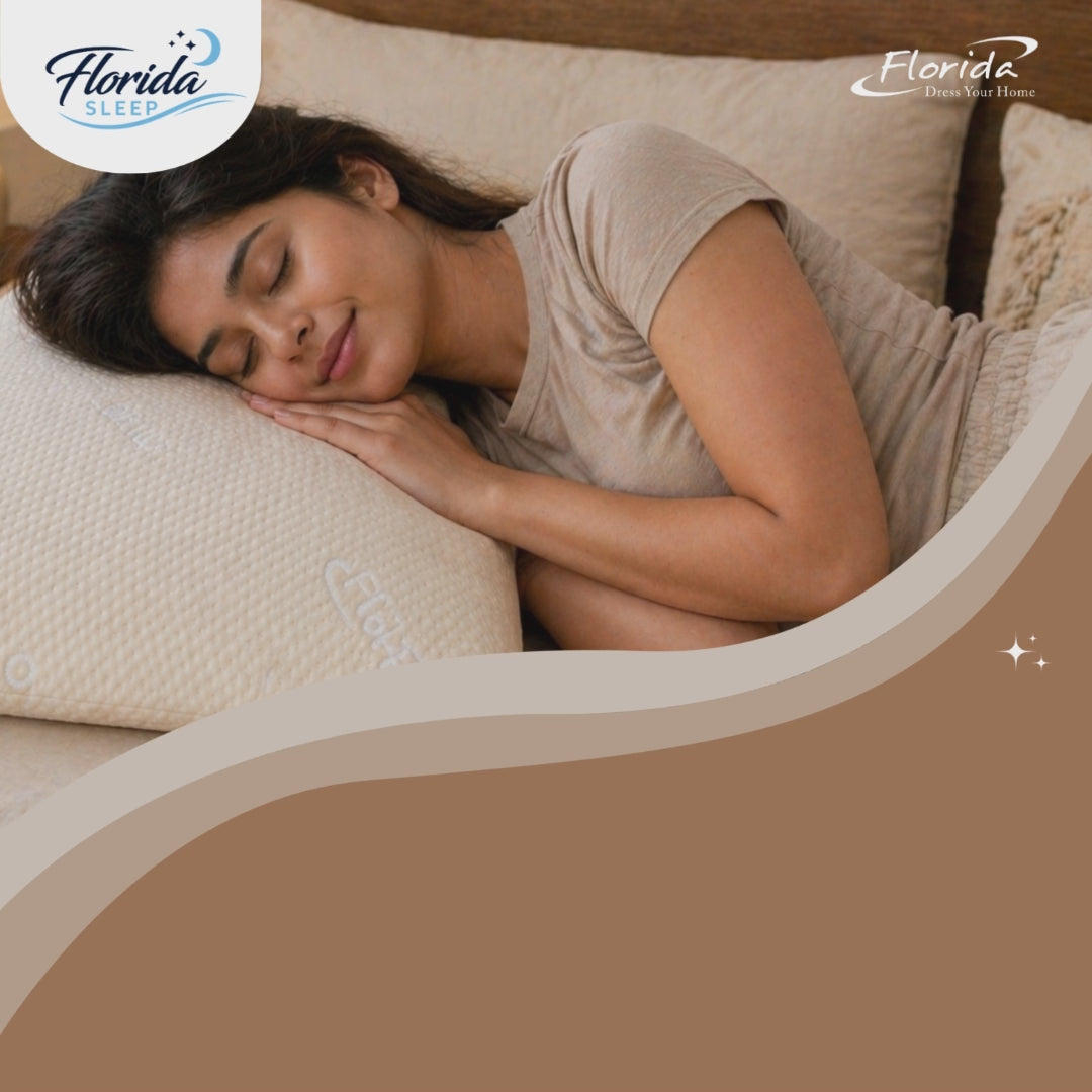 Florida Sleep Latex Ultra Slim Pillow for Natural Orthopedic Posture Support