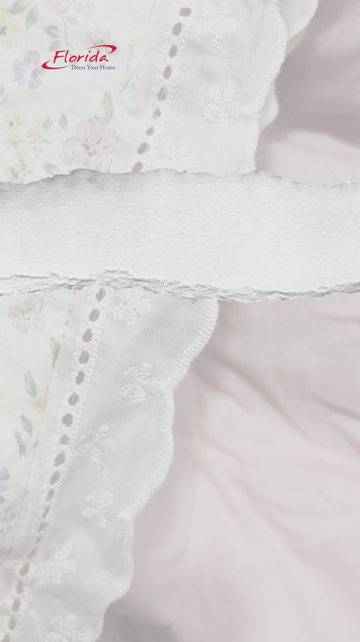 Florida Regency Summer Comforter | Floral Print Cotton Feel Comforter with Designer Lace Border | Lightweight AC Comforter for Double Bed | Wire Bag Packaging