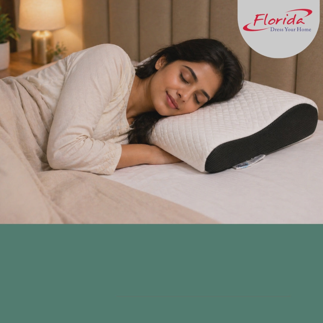 Florida Sleep Orthosleep Contour Memory Foam Pillow for Proper Neck Alignment