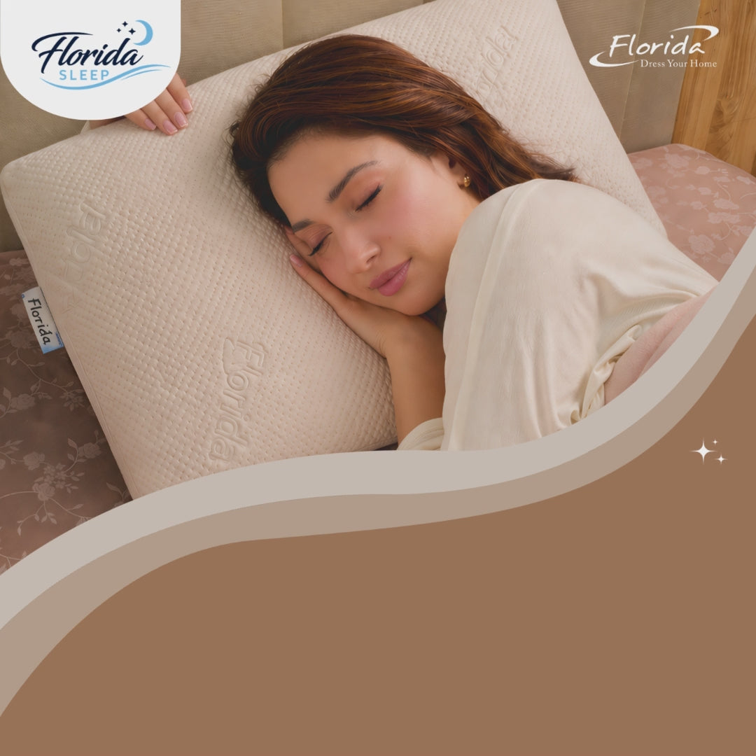 Florida Sleep Latex Ultra Slim Pillow for Natural Orthopedic Posture Support