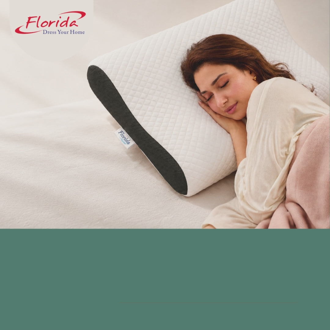 Florida Sleep Orthosleep Contour Memory Foam Pillow for Proper Neck Alignment