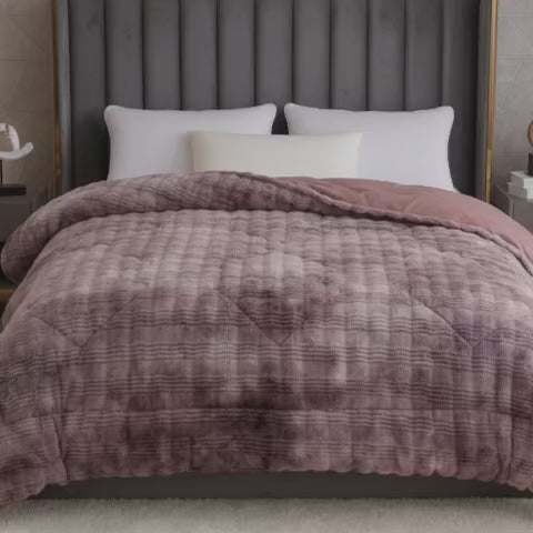 Florida Katrina Rabit Fur (Quilt/Rajai) Imported Comforter 480 GSM for Single & Double Bed for Heavy Winter