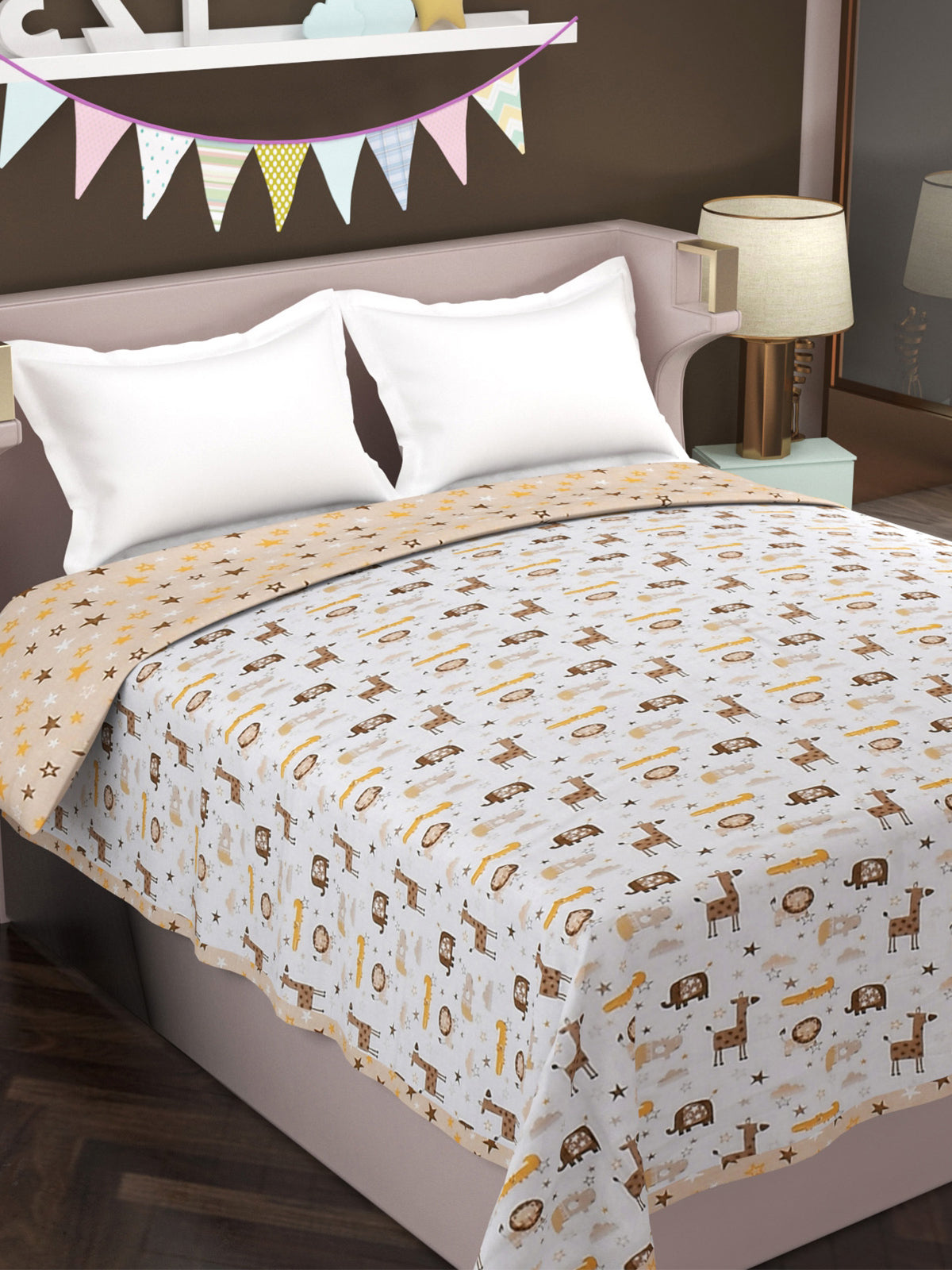 Bestie 180TC Cotton Top Sheet AC Reversible Dohar for Kids