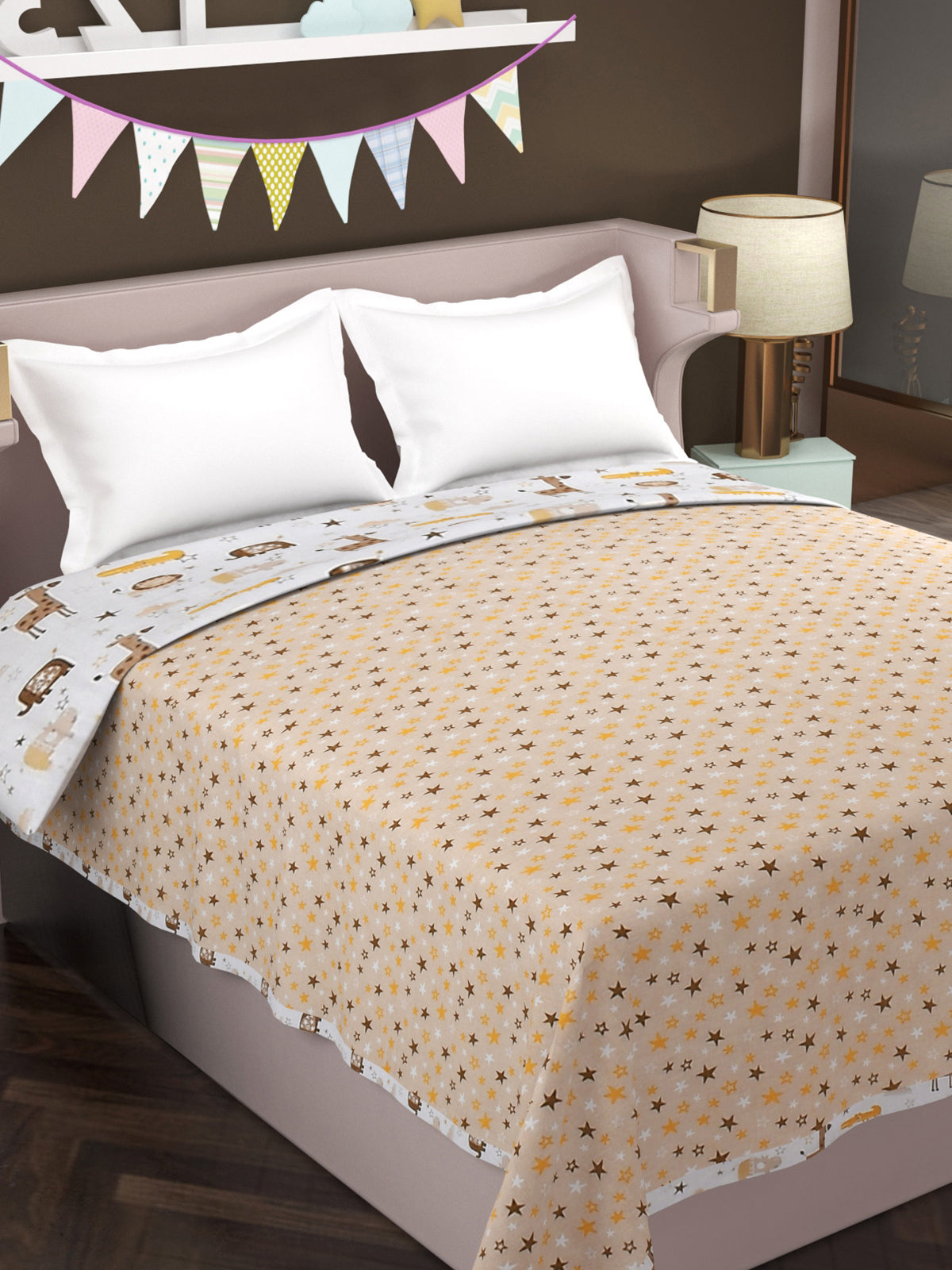 Bestie 180TC Cotton Top Sheet AC Reversible Dohar for Kids