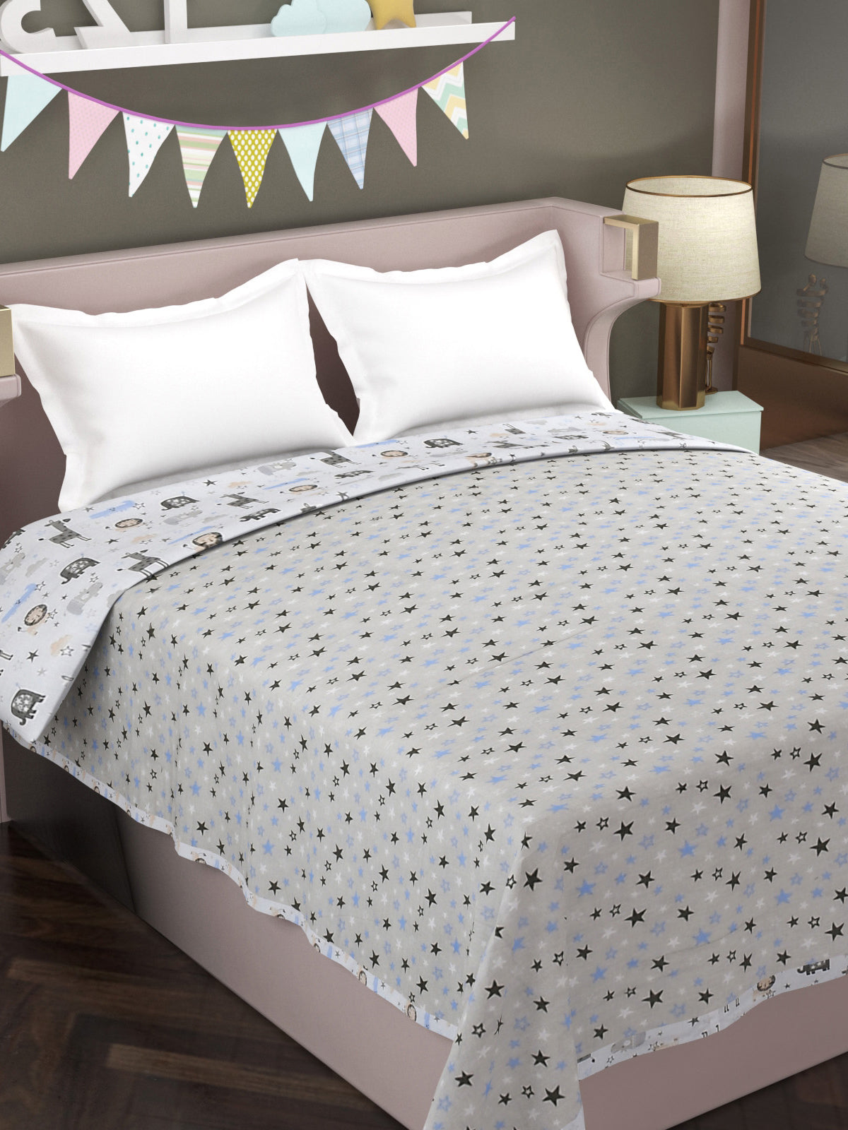 Bestie 180TC Cotton Top Sheet AC Reversible Dohar for Kids