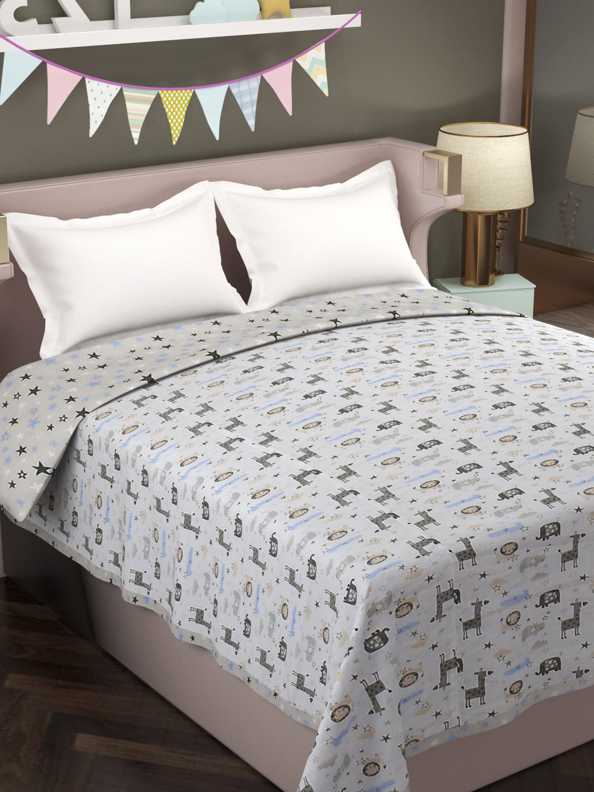 Bestie 180TC Cotton Top Sheet AC Reversible Dohar for Kids
