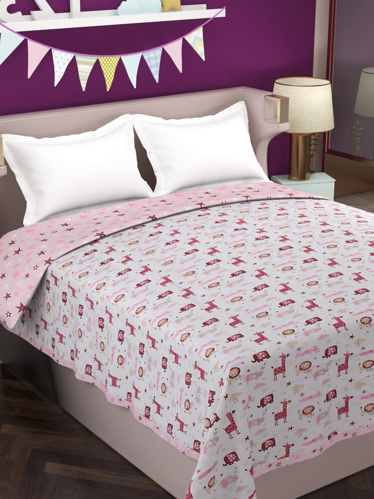 Bestie 180TC Cotton Top Sheet AC Reversible Dohar for Kids