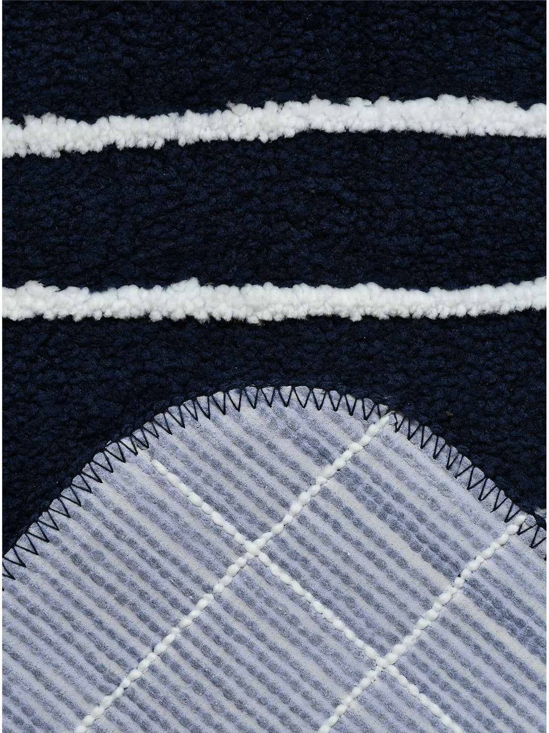 Set Of 2 Microfibre Bath Mats (Navy Blue, 58 CM X 38 CM)